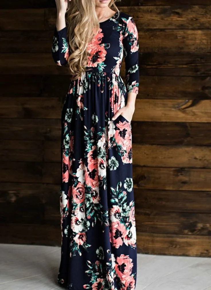 Floral Print Maxi Dress