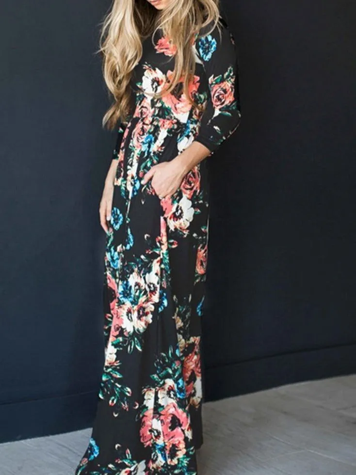 Floral Print Maxi Dress