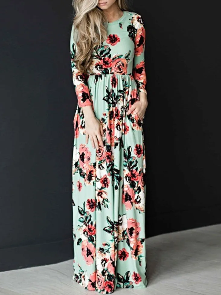 Floral Print Maxi Dress