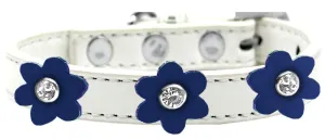 Flower Premium Collar White With Blue Flowers Size 20