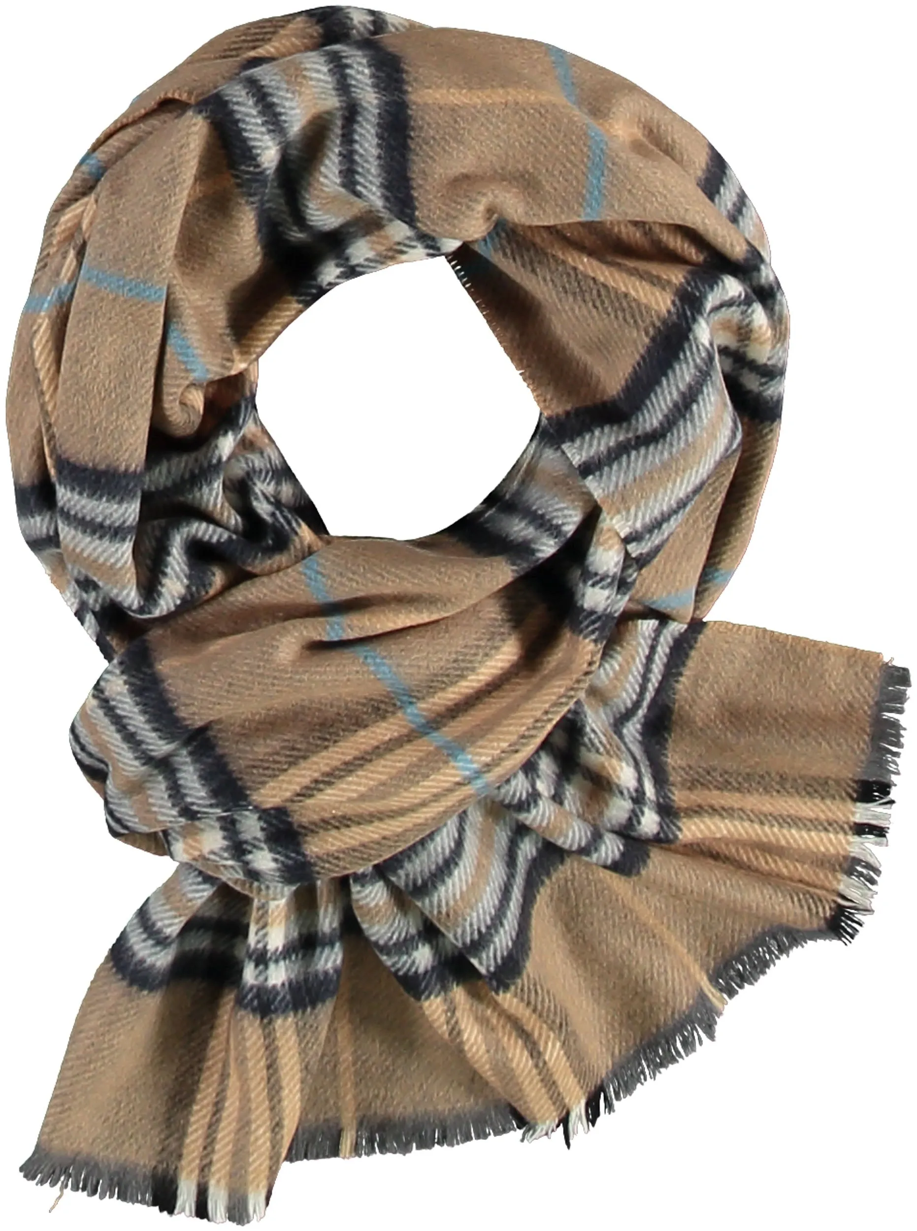 FRAAS Plaid Recycled Woven Scarf