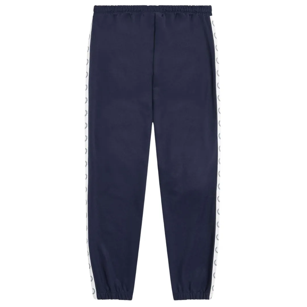 Fred Perry Branded Taped Hem Carbon Blue Sweatpants