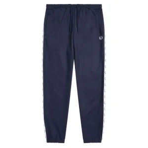 Fred Perry Branded Taped Hem Carbon Blue Sweatpants