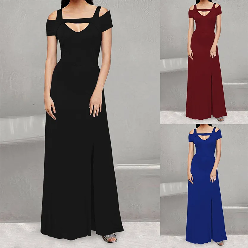 Funki Buys | Dresses | Women's Off Shoulder Long Slim Dress