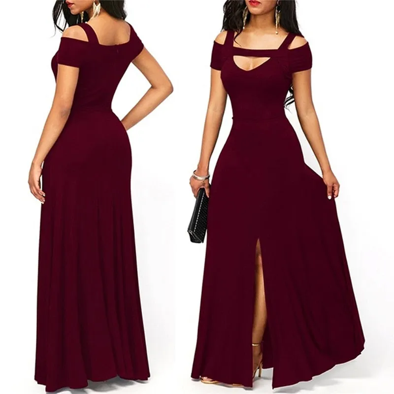 Funki Buys | Dresses | Women's Off Shoulder Long Slim Dress