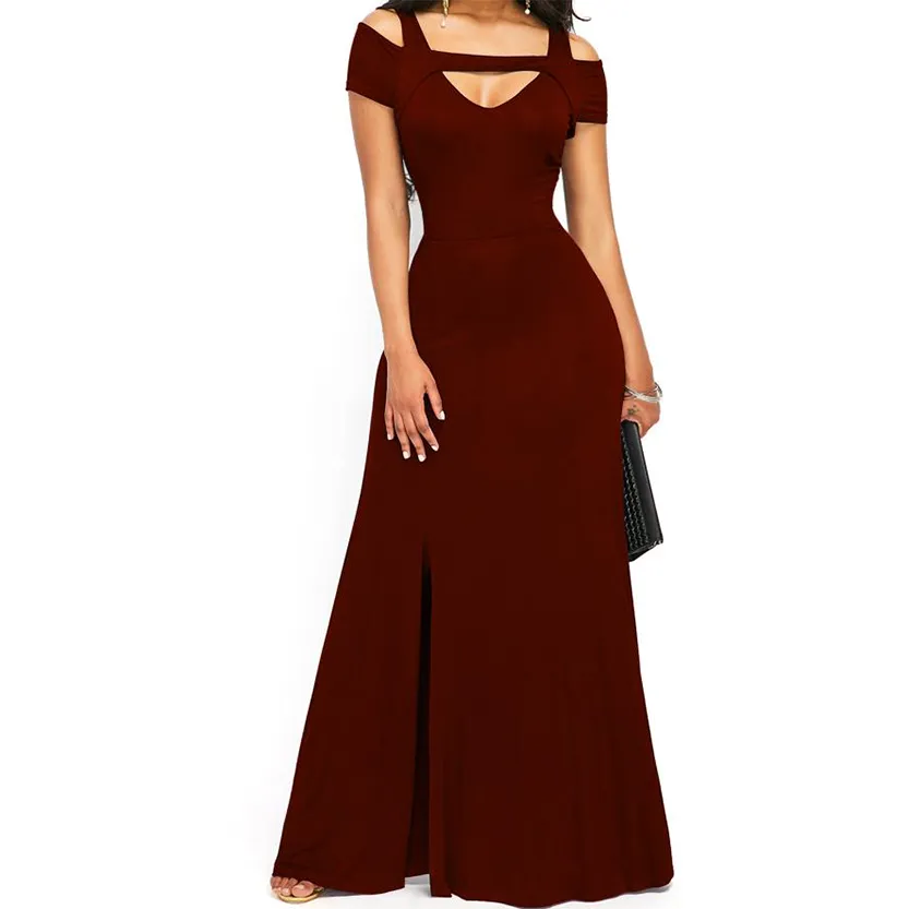 Funki Buys | Dresses | Women's Off Shoulder Long Slim Dress