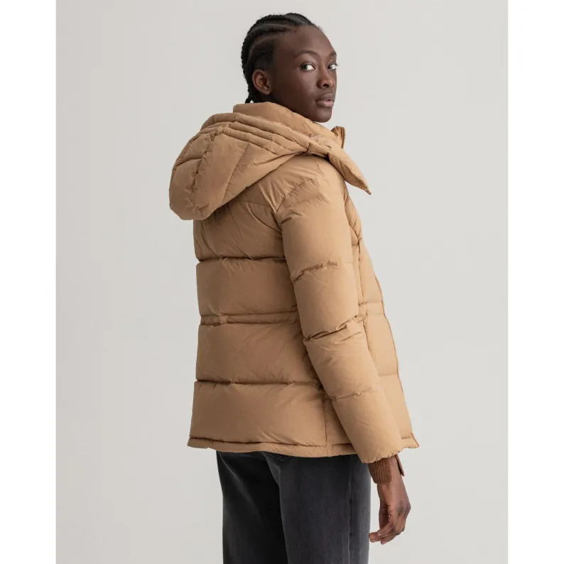 GANT Mid Length Down & Feather Coat - Warm Khaki 4700187