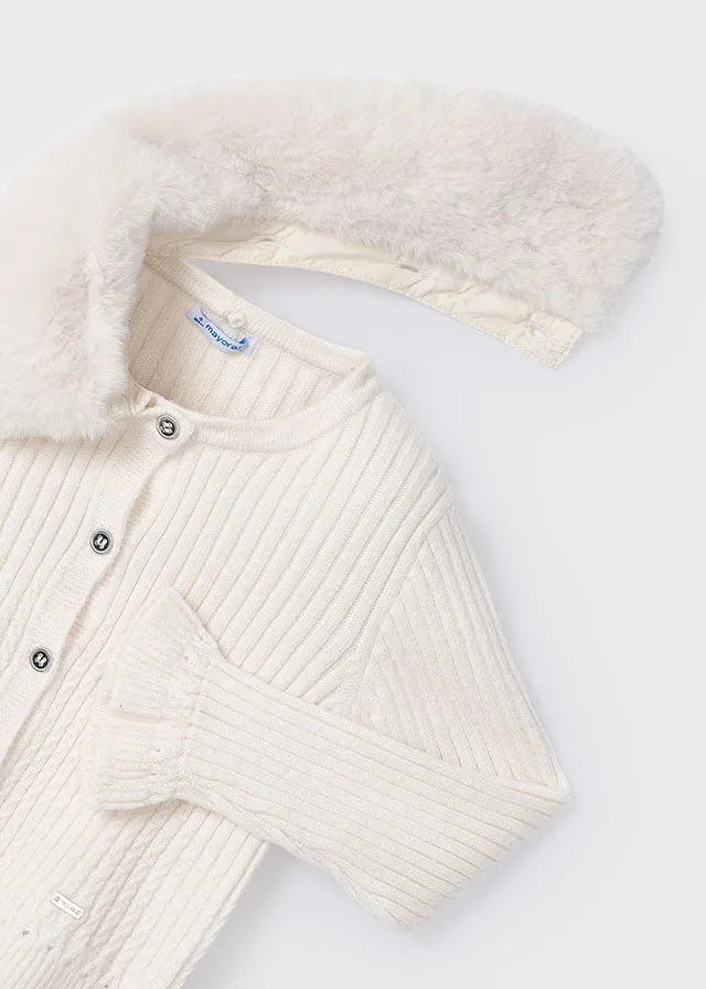 Girls Faux Fur Cardigan