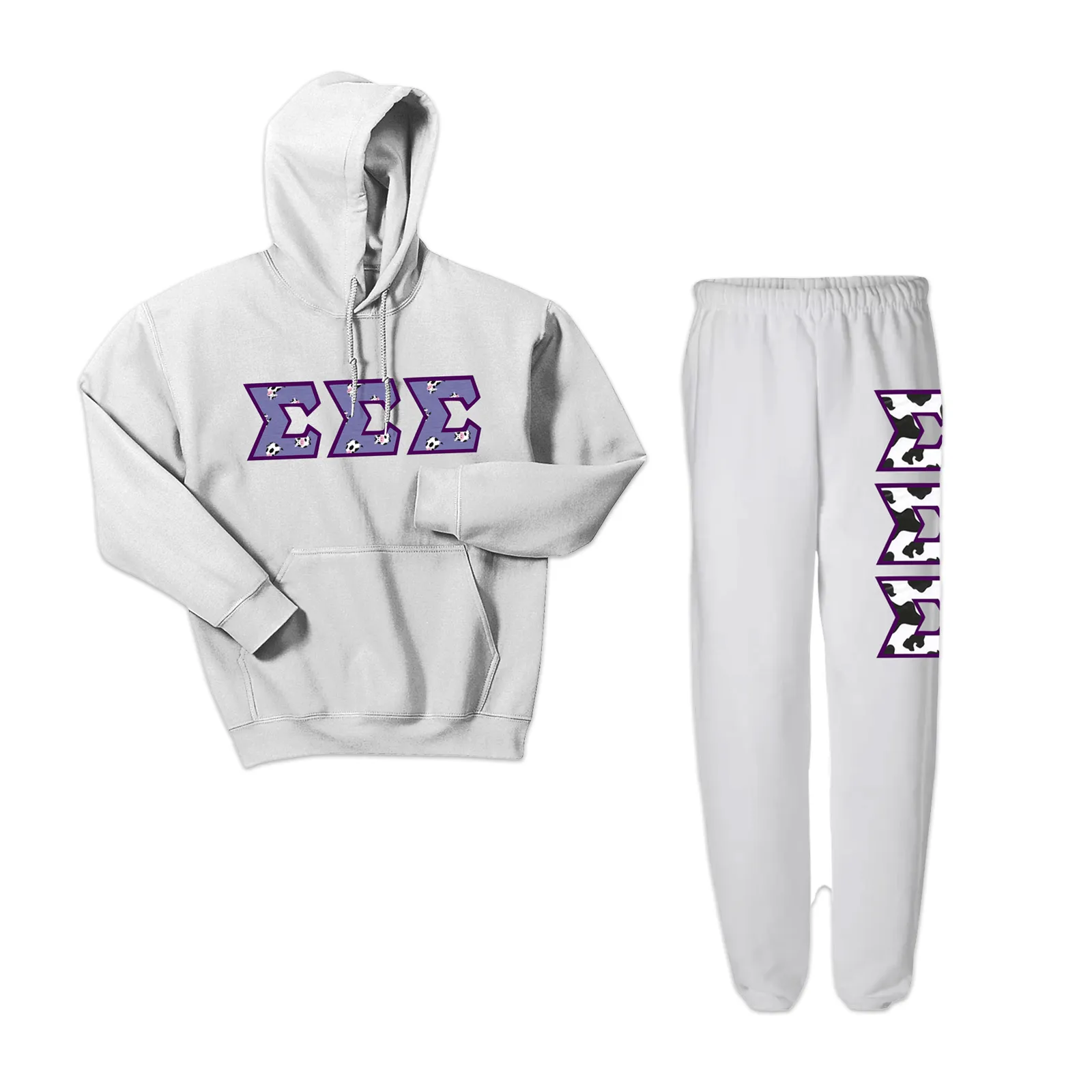 Greek Letter Hoodie and Sweatpants, Package Deal - TWILL