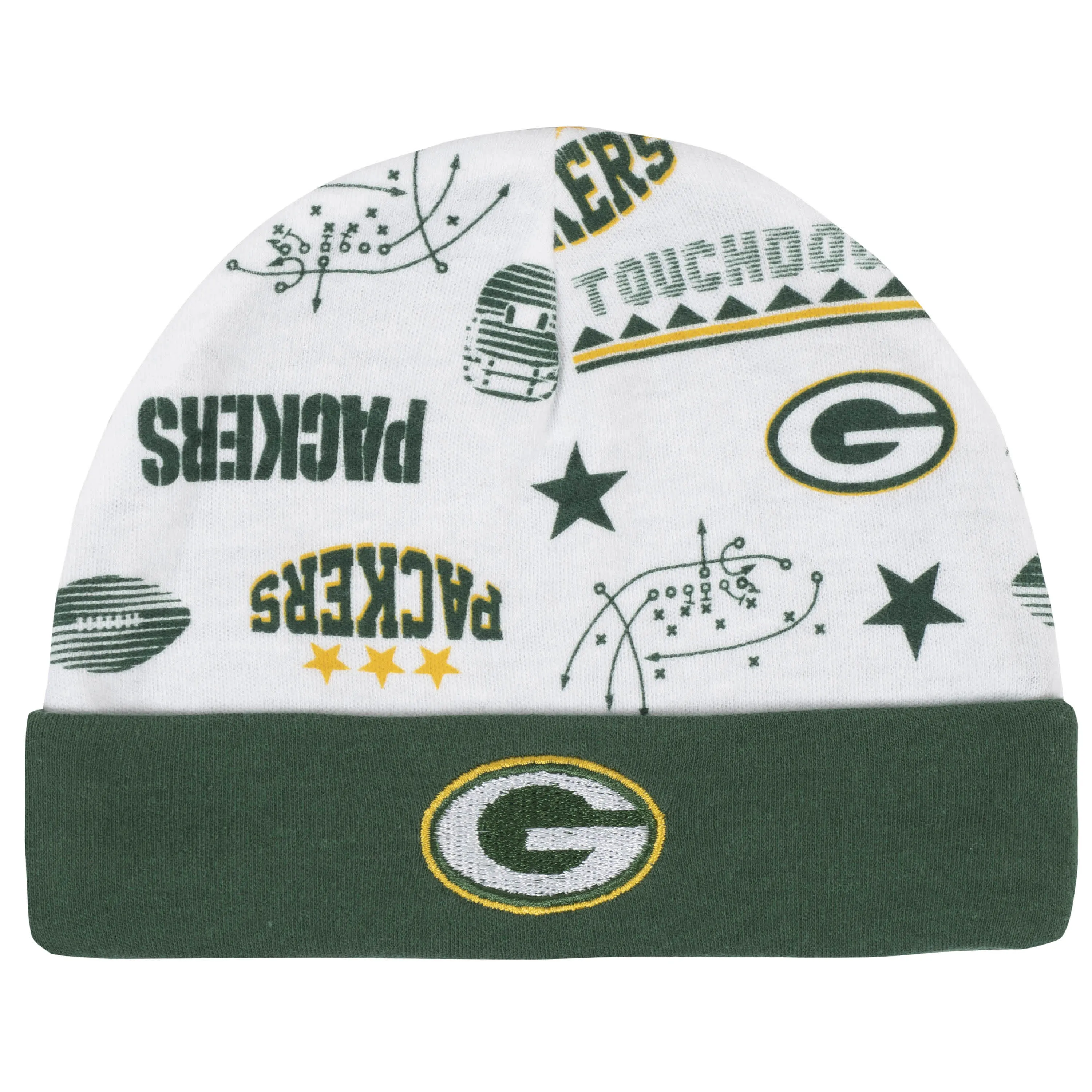 Green Bay Packers 3-Piece Baby Boys Bodysuit, Bib, and Cap Set