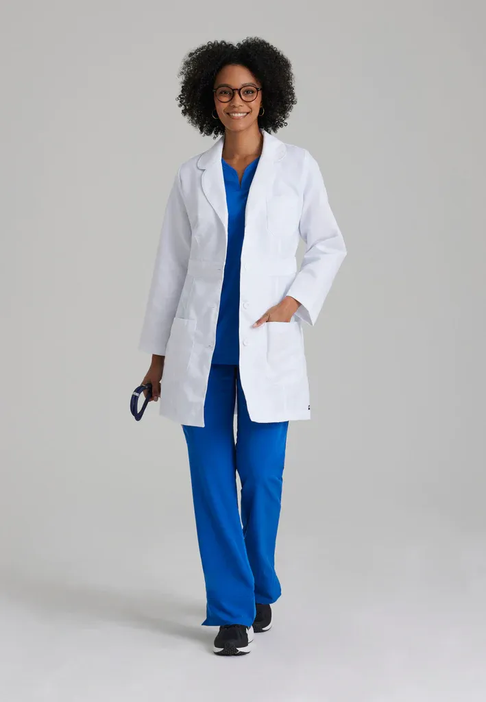 Grey's Anatomy Women's Lily 34 In Three Pocket Waistband Lab Coat