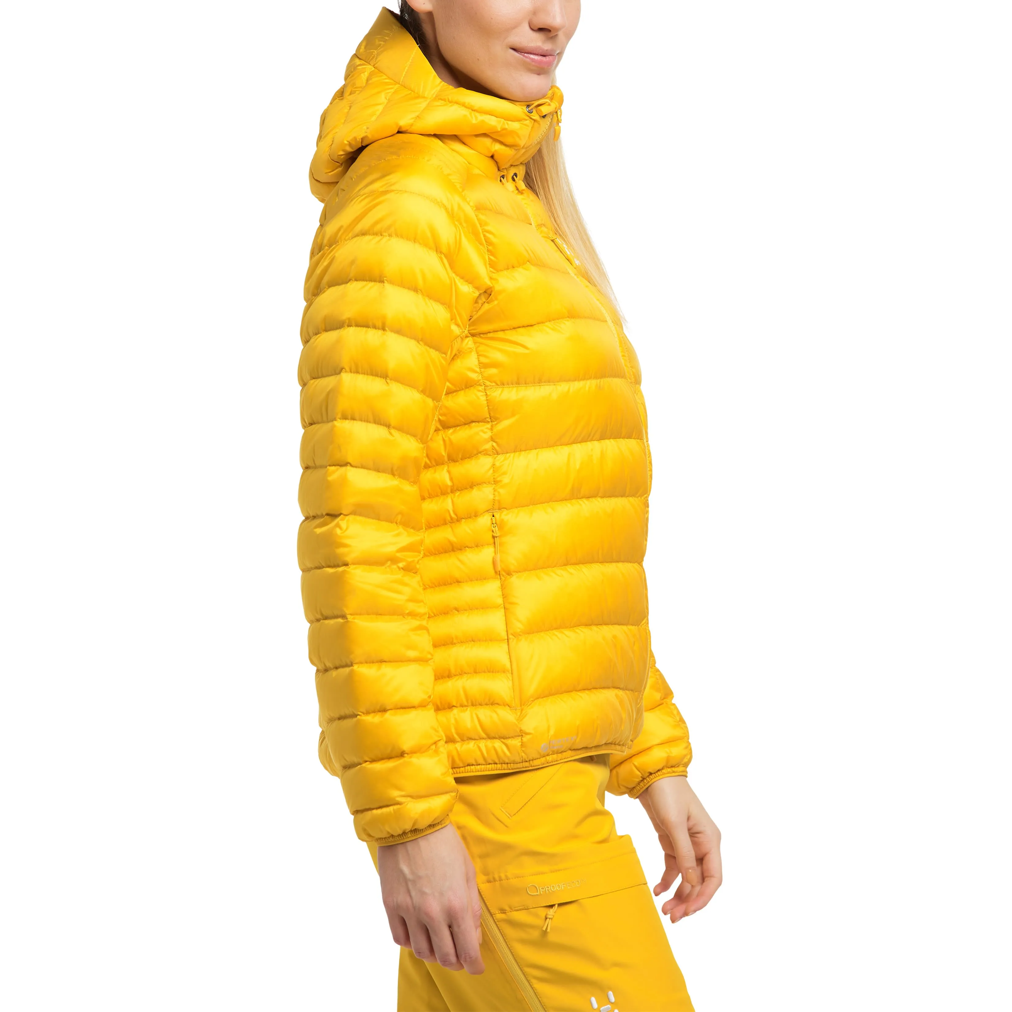 Haglöfs Roc Down Hood Women Pumpkin Yellow | Buy Haglöfs Roc Down Hood Women Pumpkin Yellow here | Outnorth