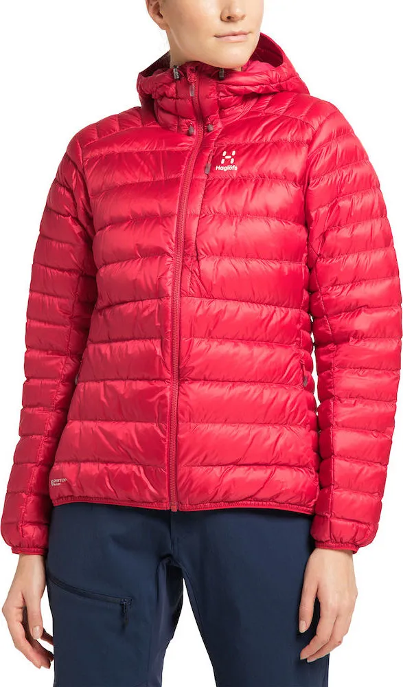 Haglöfs Roc Down Hood Women Scarlet Red | Buy Haglöfs Roc Down Hood Women Scarlet Red here | Outnorth