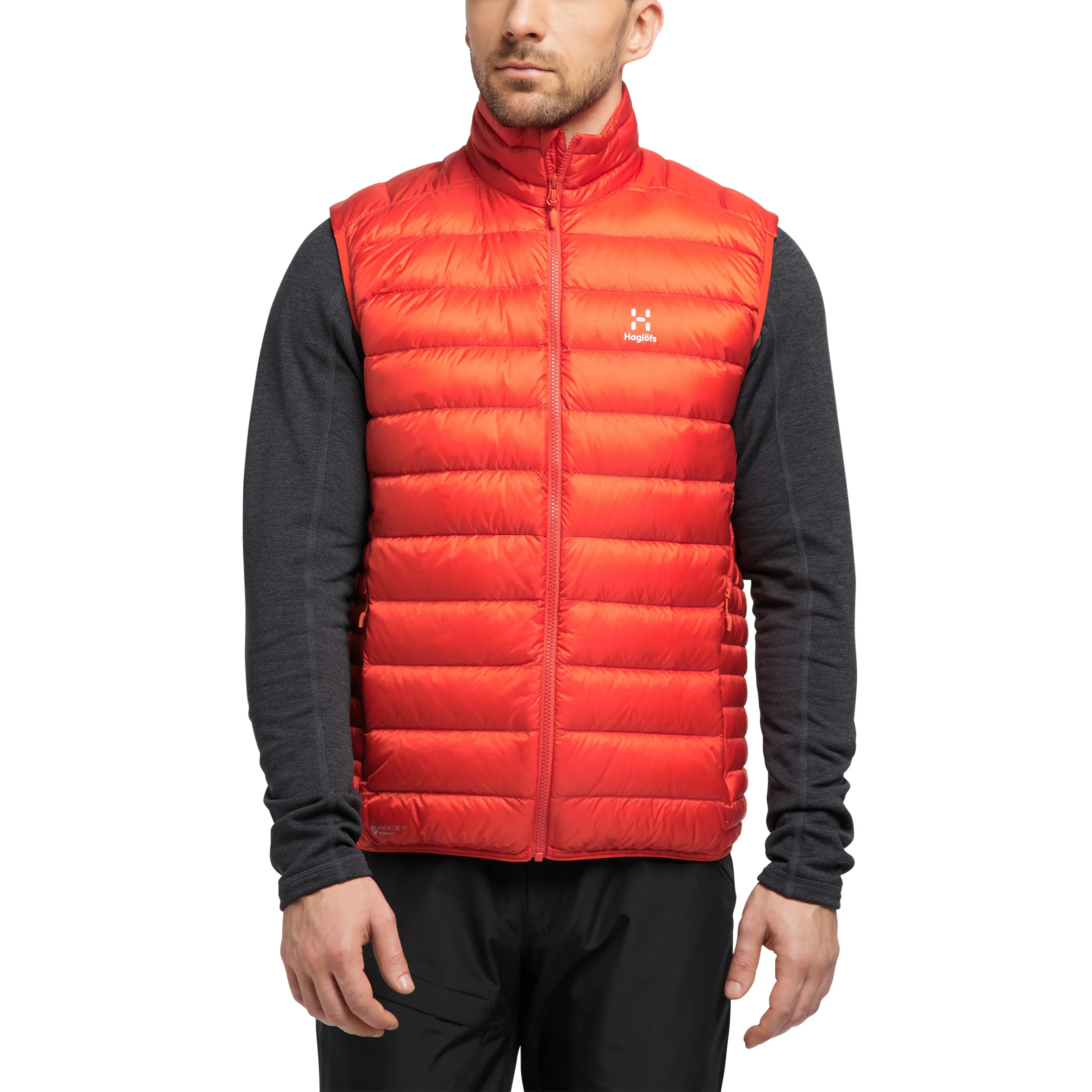 Haglöfs Roc Down Vest Men Habanero | Buy Haglöfs Roc Down Vest Men Habanero here | Outnorth