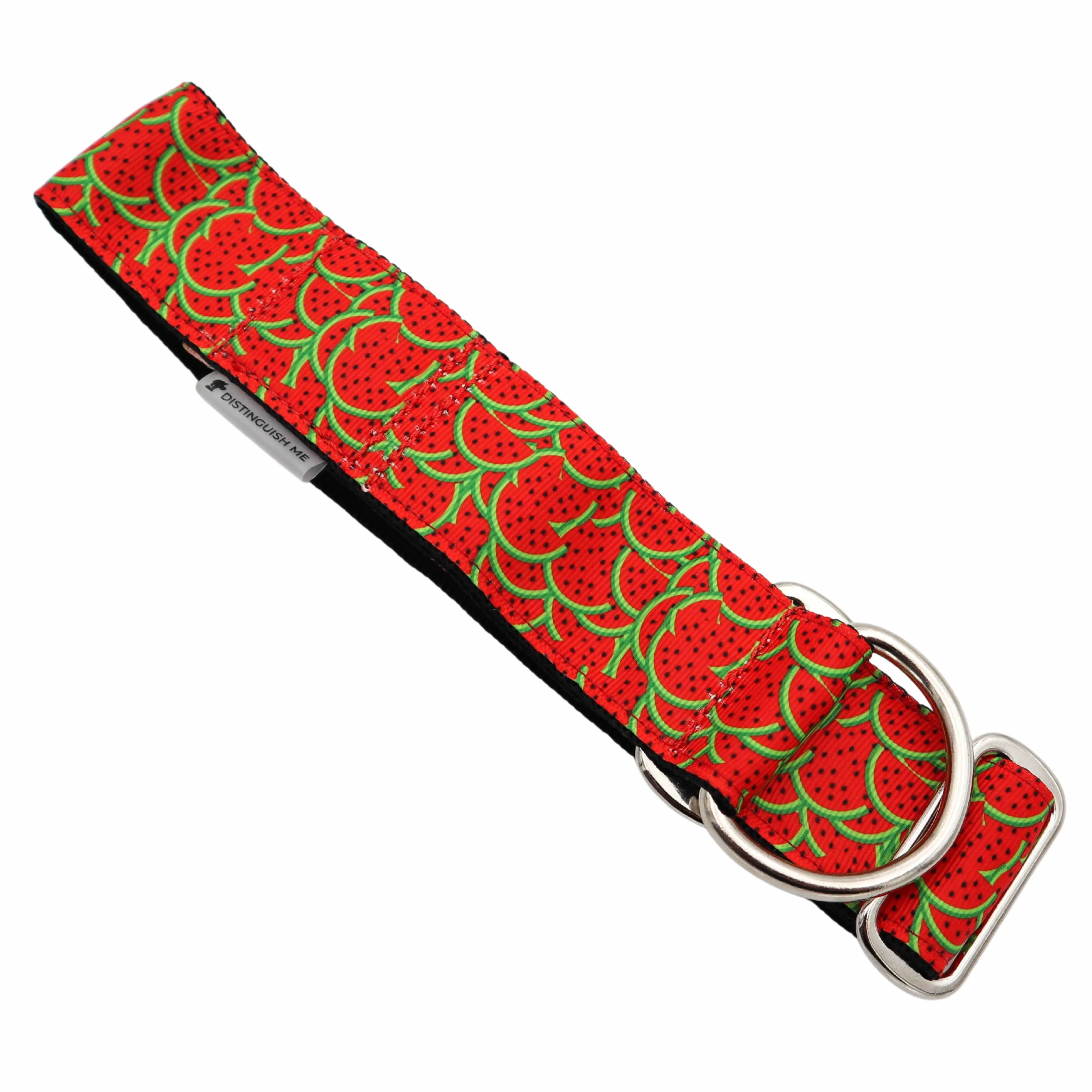 Handmade Dog Collar | Red Watermelon | Width: 15-20-25-30-40 mm