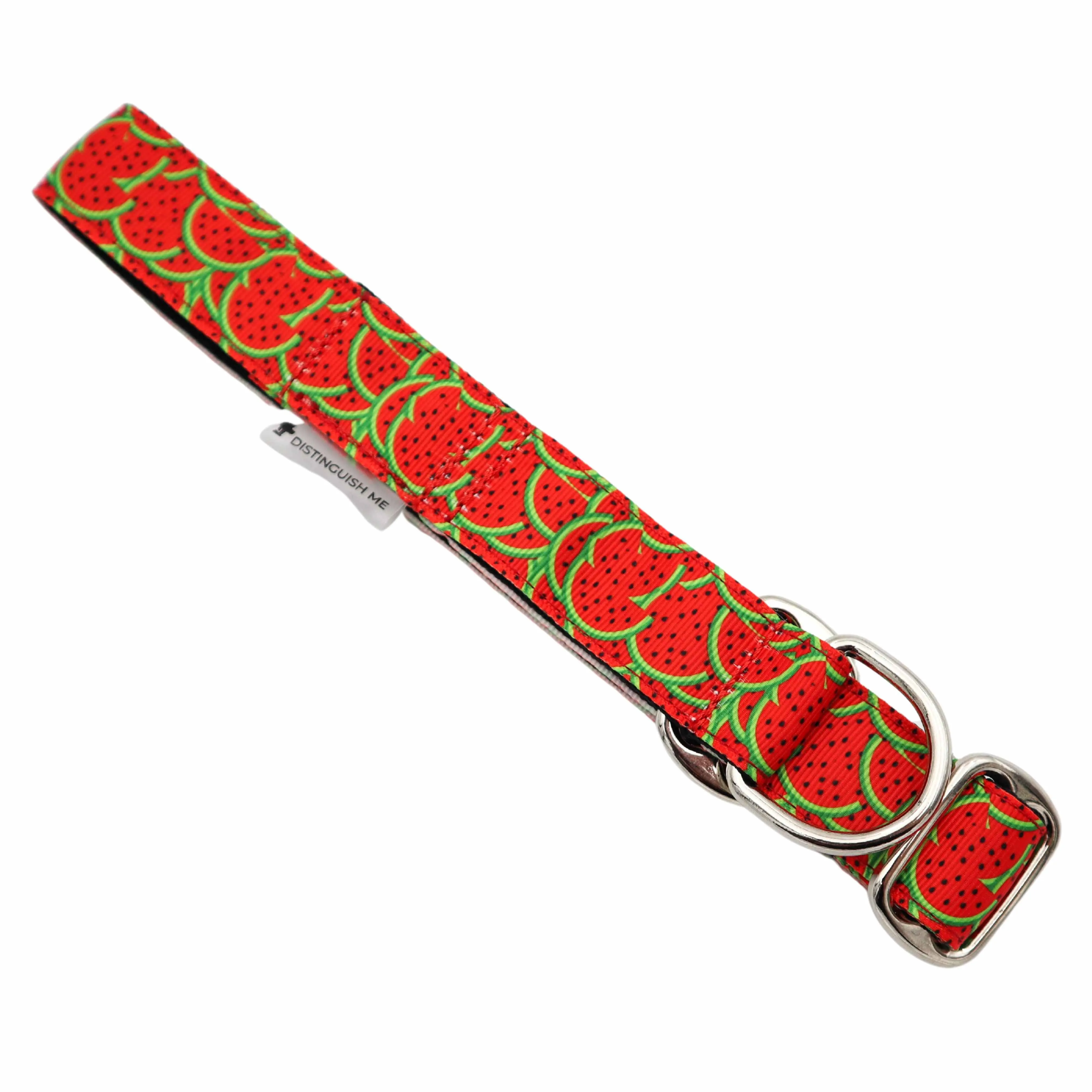 Handmade Dog Collar | Red Watermelon | Width: 15-20-25-30-40 mm