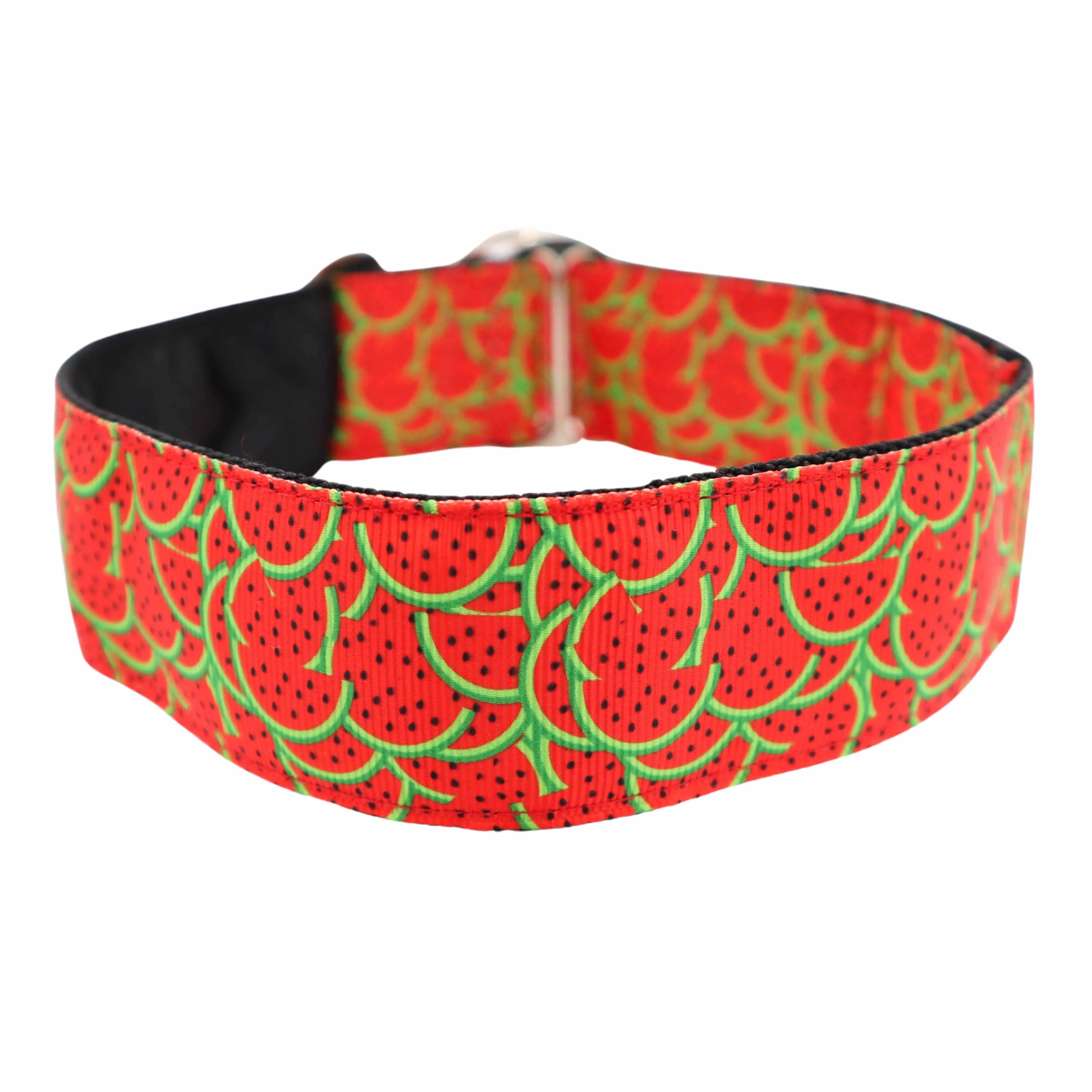 Handmade Dog Collar | Red Watermelon | Width: 15-20-25-30-40 mm