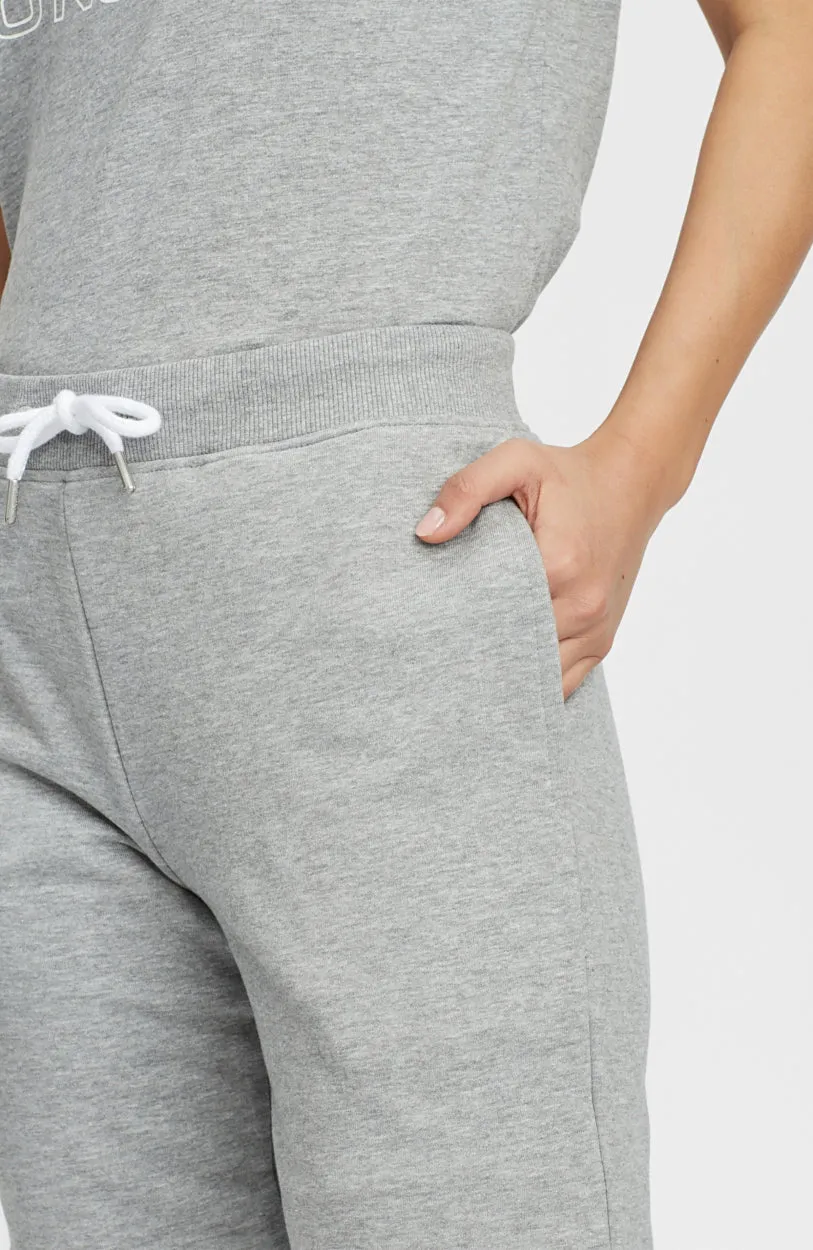 High-Waist Sweatpants | Silver Melee -A