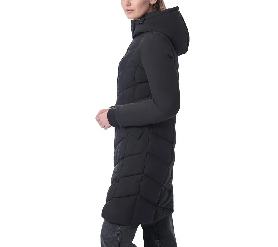 Hooded Walker Puffer Black