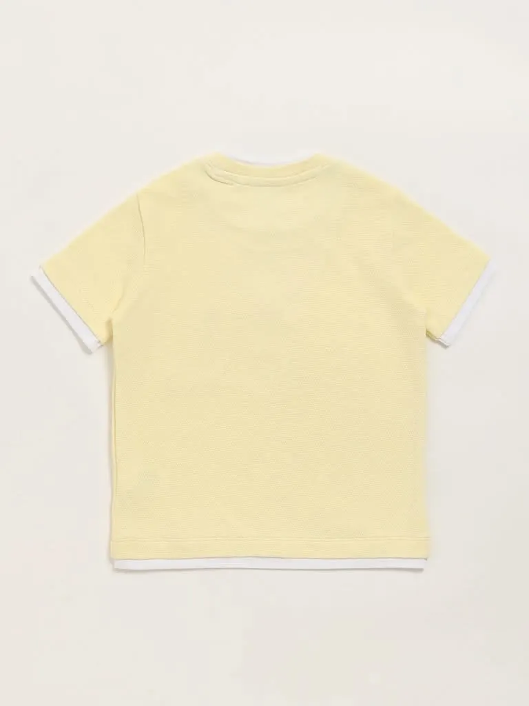 HOP Kids Yellow Henley T-Shirt