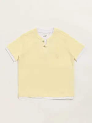 HOP Kids Yellow Henley T-Shirt