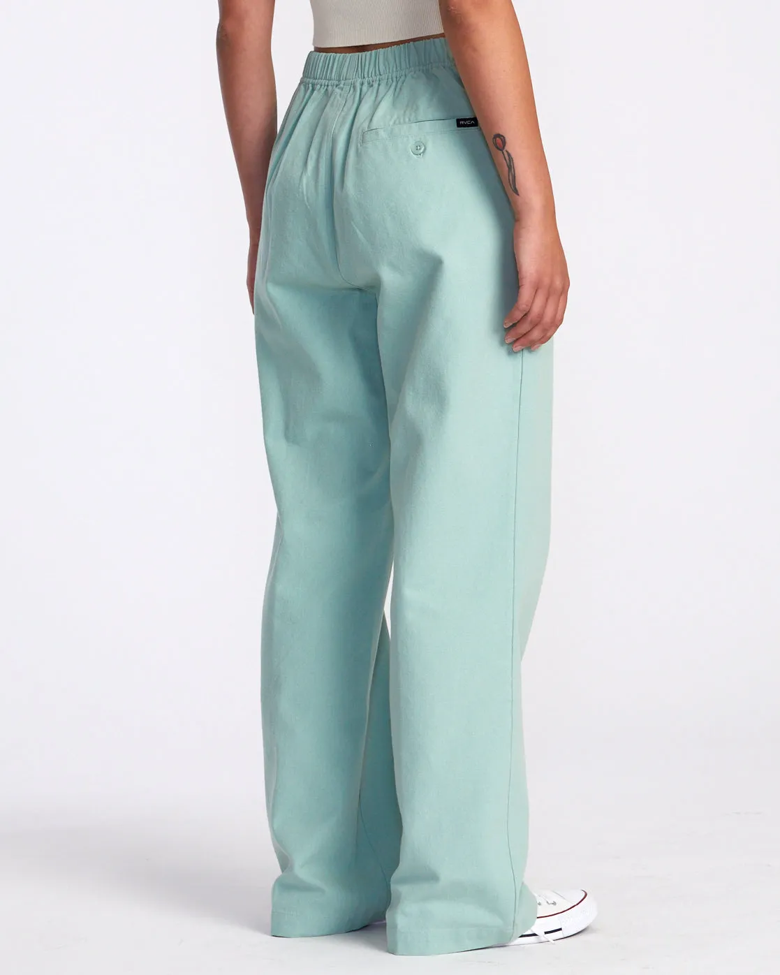 Hudson Wide Leg Pants - Green Haze