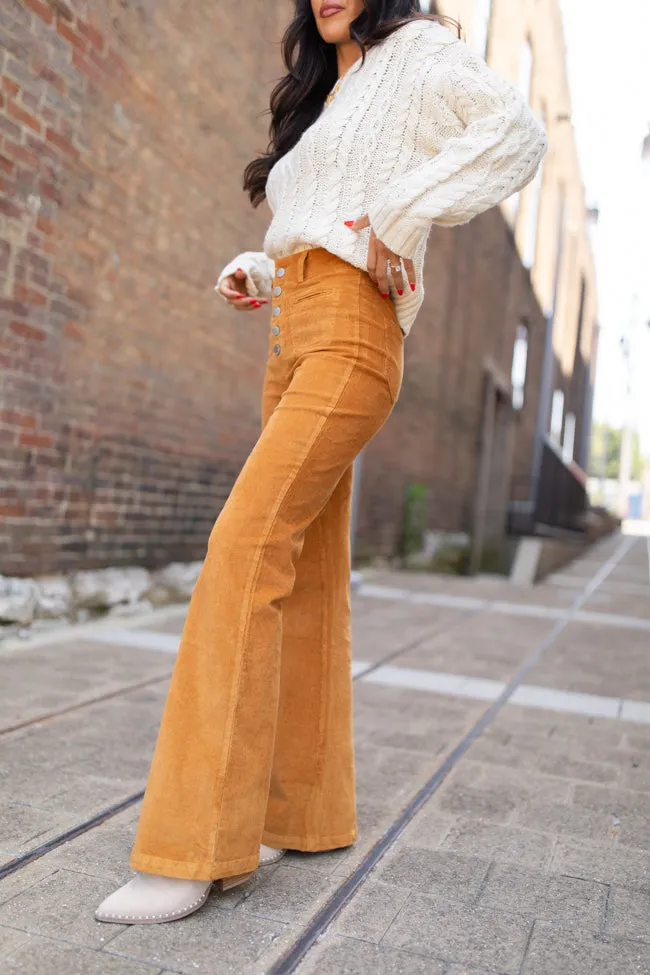 I Can't Forget Camel Button Fly Corduroy Pants FINAL SALE