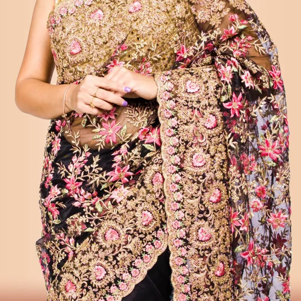 Indian Wedding saree - Black