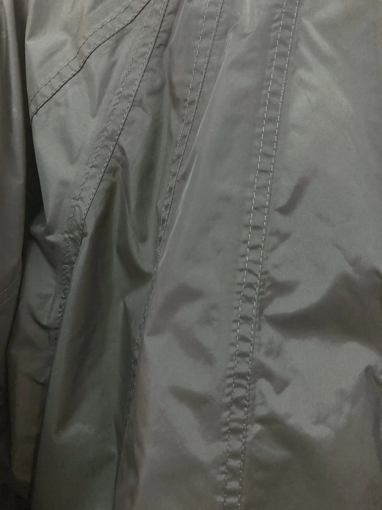 Issey Miyake khaki polyester full length multi pocket parachute coat - 3 L M