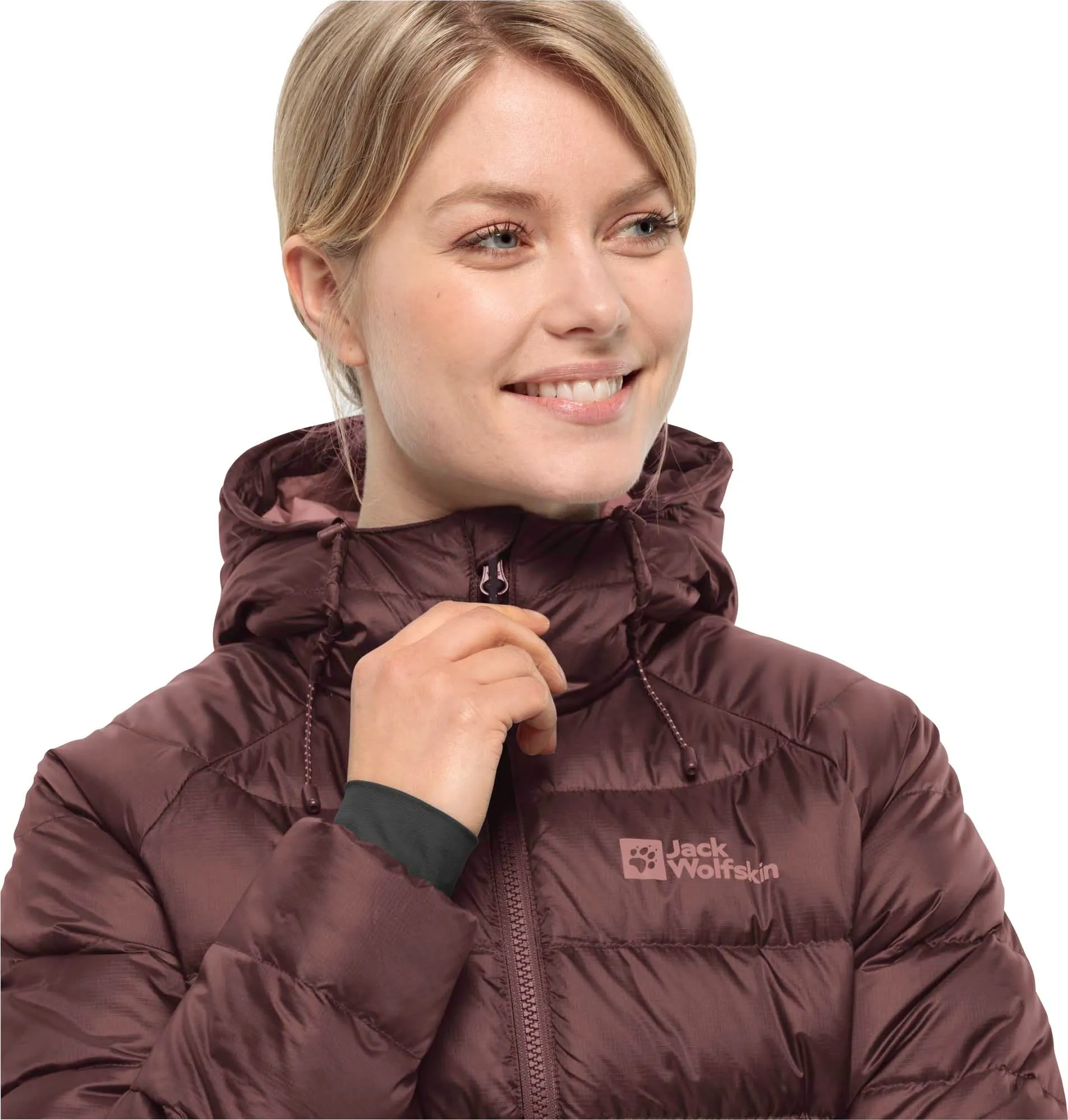 Jack Wolfskin Women&#x27;s Nebelhorn Down Hoody Dark Maroon | Buy Jack Wolfskin Women&#x27;s Nebelhorn Down Hoody Dark Maroon here | Outnorth