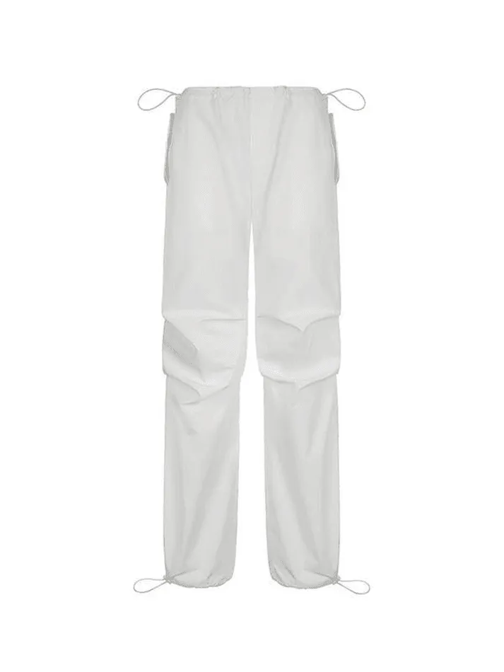 Joskaa Relaxed Drawstring Low Waist Cargo Pants