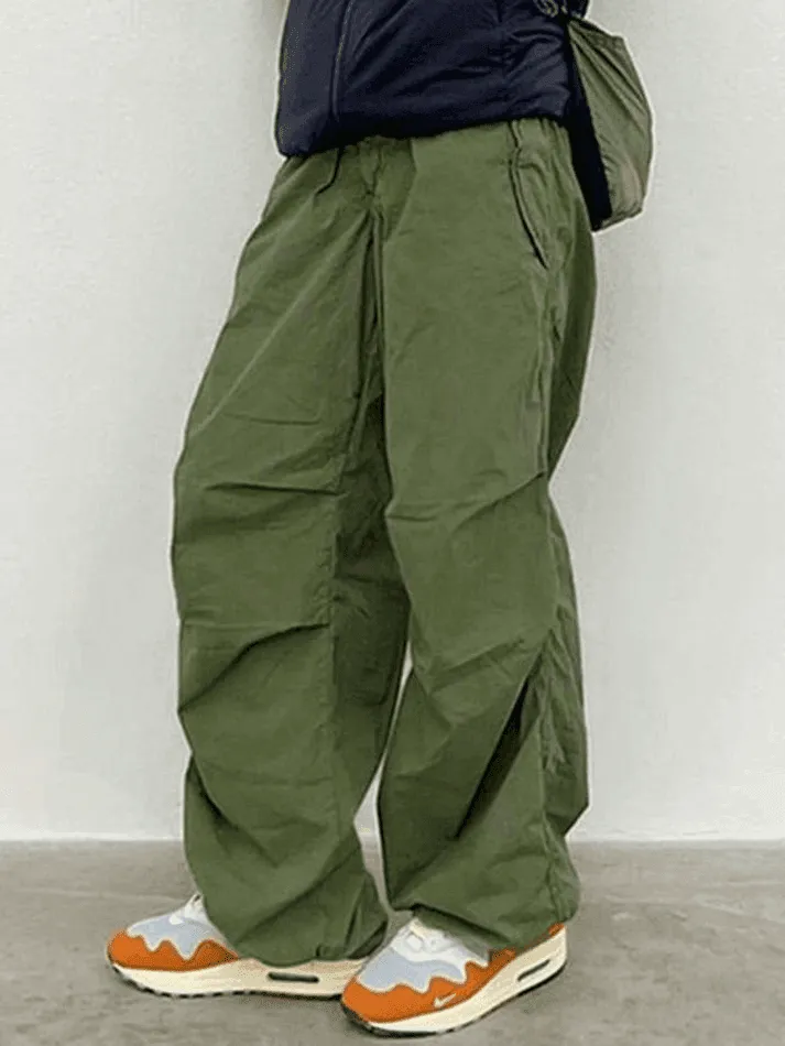 Joskaa Relaxed Drawstring Low Waist Cargo Pants