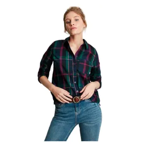 Joules | Lorena Longline Brushed Woven Shirt | Women's | Navy Check