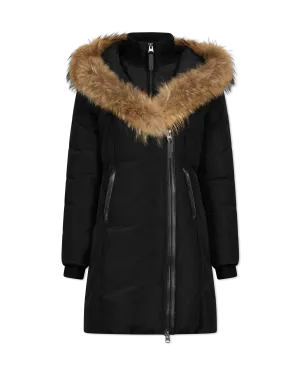 Kay-F Down Coat With Fur Collar