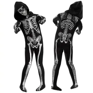 Kids Adults Scariest Skeleton Halloween Bodysuit Unisex Zentai Halloween Party Suit