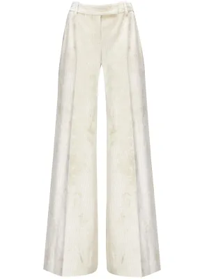 Light Beige Corduroy Bootcut Trousers