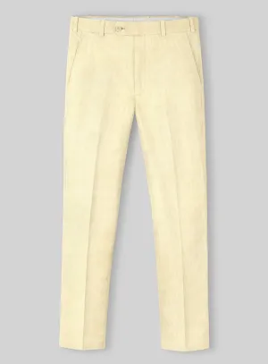 Light Beige Stretch Pin Corduroy Pants