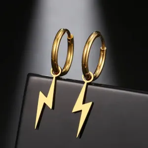 Lightning Bolt Earrings - Gold