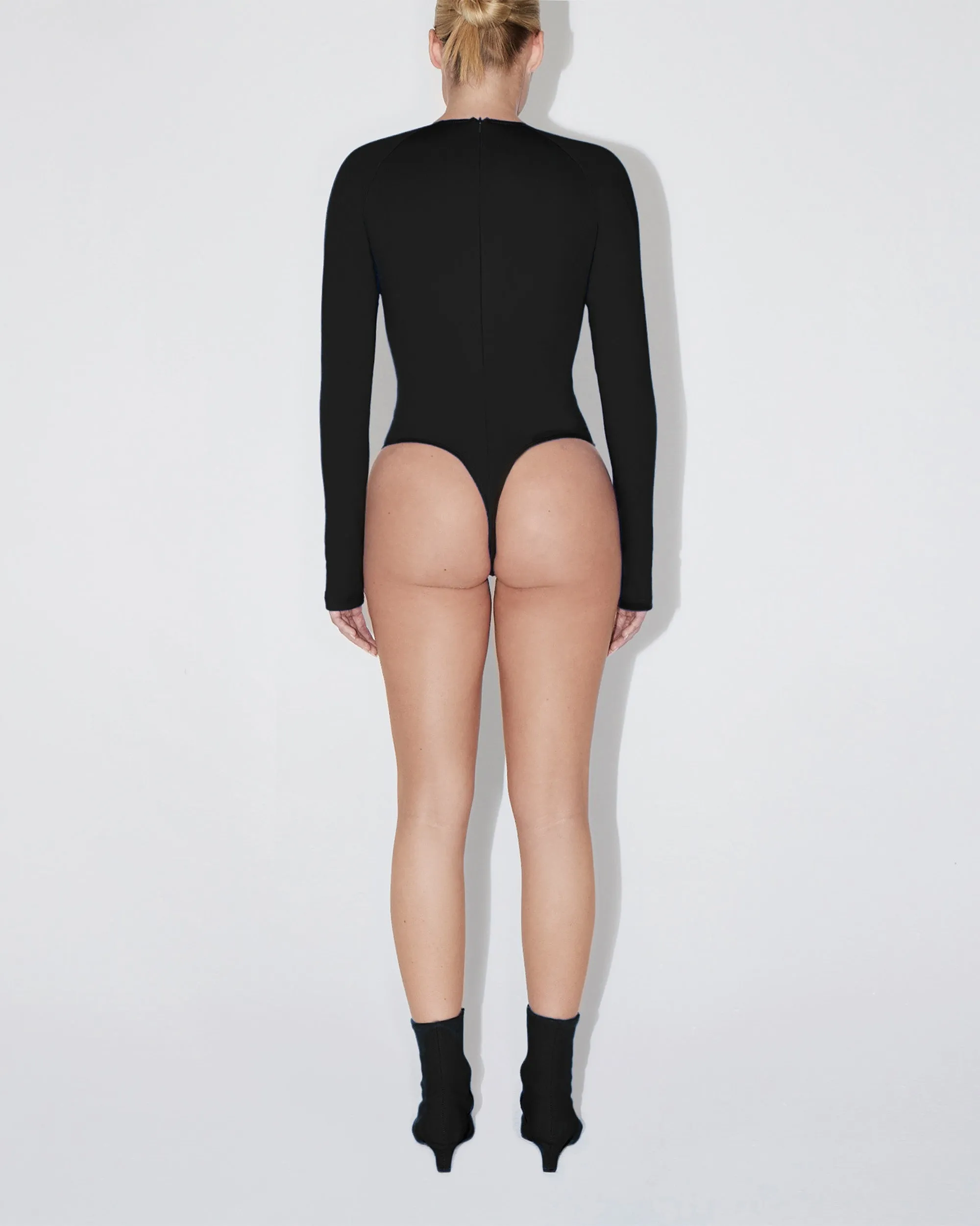 Long Sleeve Bodysuit | Black