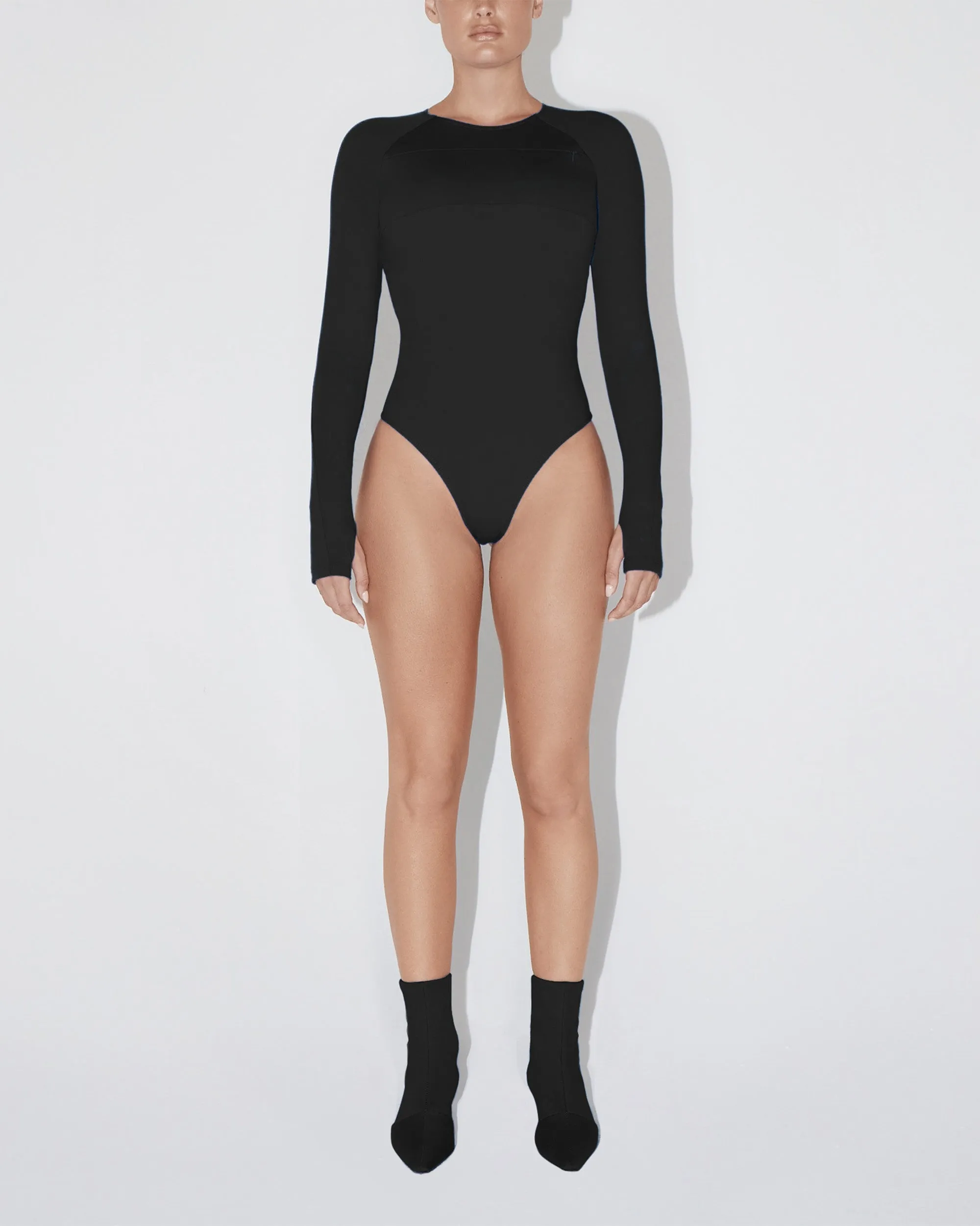 Long Sleeve Bodysuit | Black