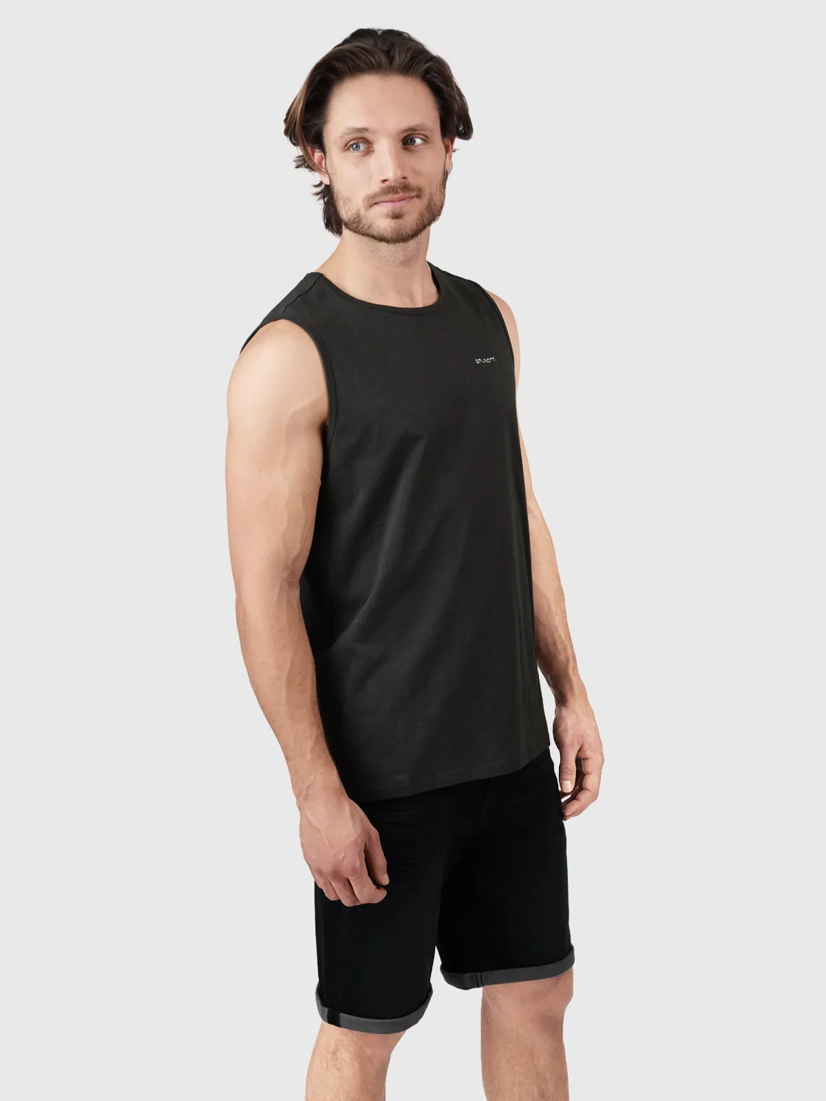 Malaku-Slub Men Singlet | Black