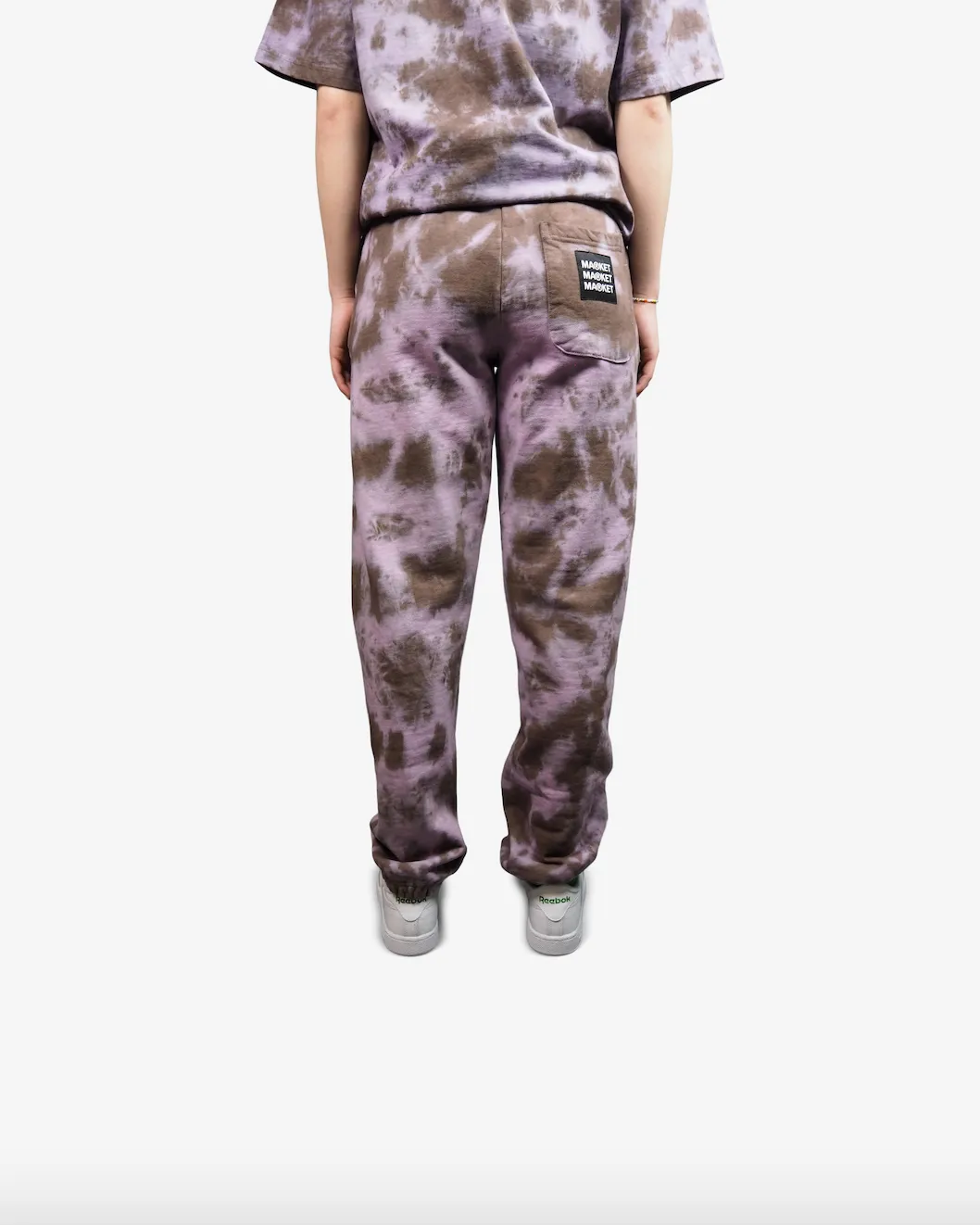 MARKET ARC HERBAL REMEDY TIE-DYE SWEATSPANTS - PURPLE/GRAY