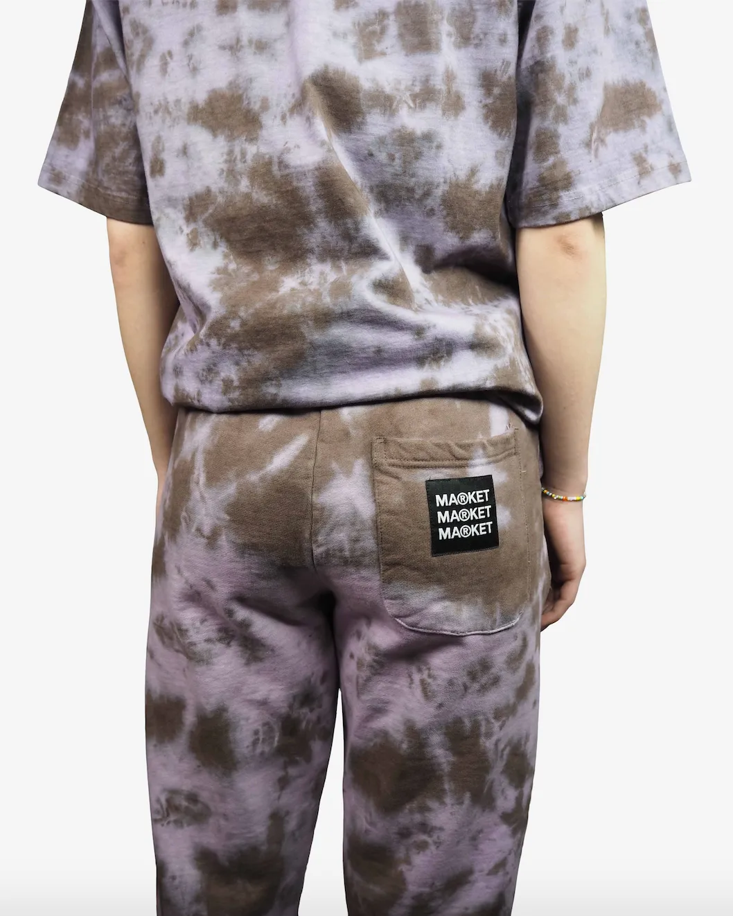 MARKET ARC HERBAL REMEDY TIE-DYE SWEATSPANTS - PURPLE/GRAY