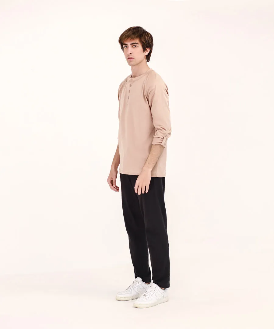 Men's Long Sleeve Henley Shirt