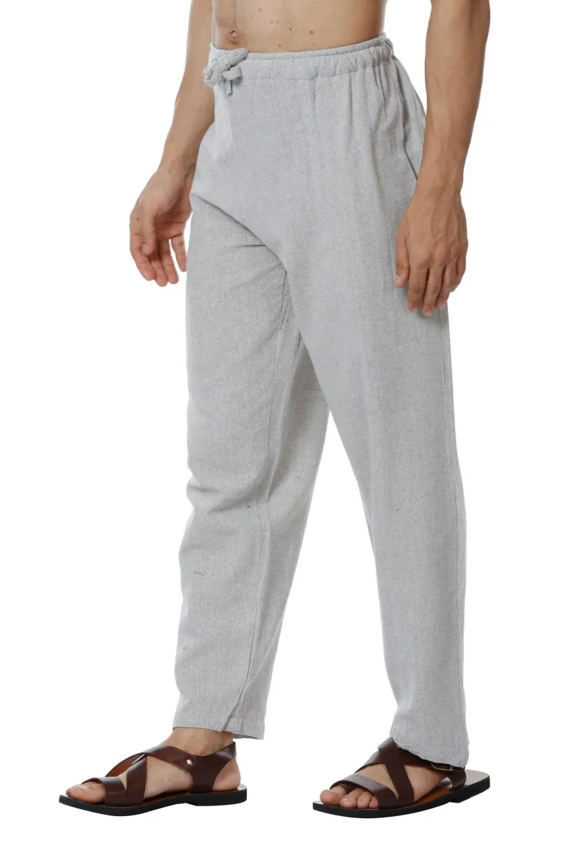 Men's Pyjama Pack of 2 | Cream & Melange Grey | Fits Waist Sizes 28" to 36"