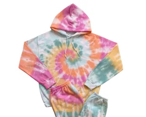 Miami Spiral Tie-Dye Sweatsuit Set