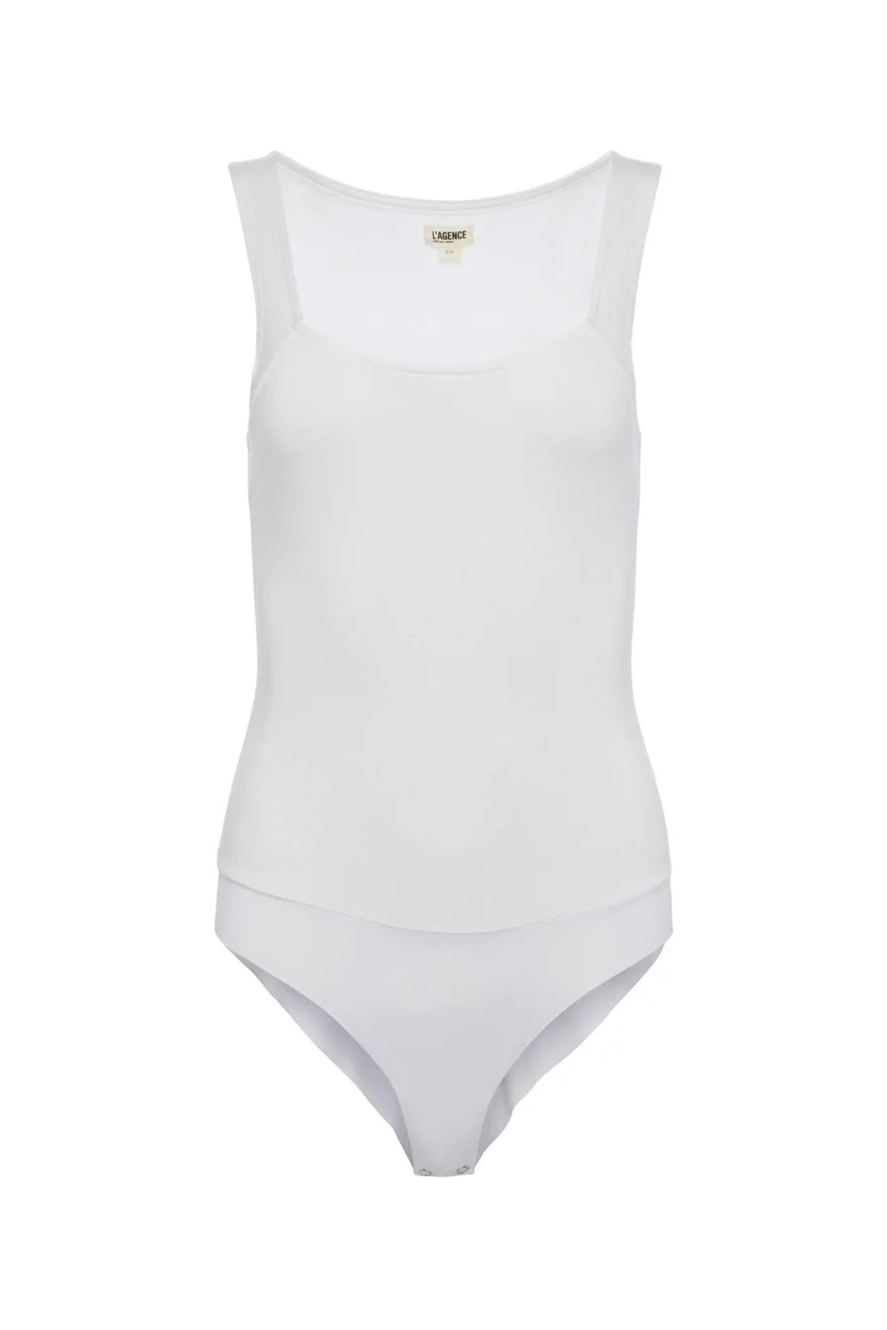 Molly Square Neck Bodysuit in White