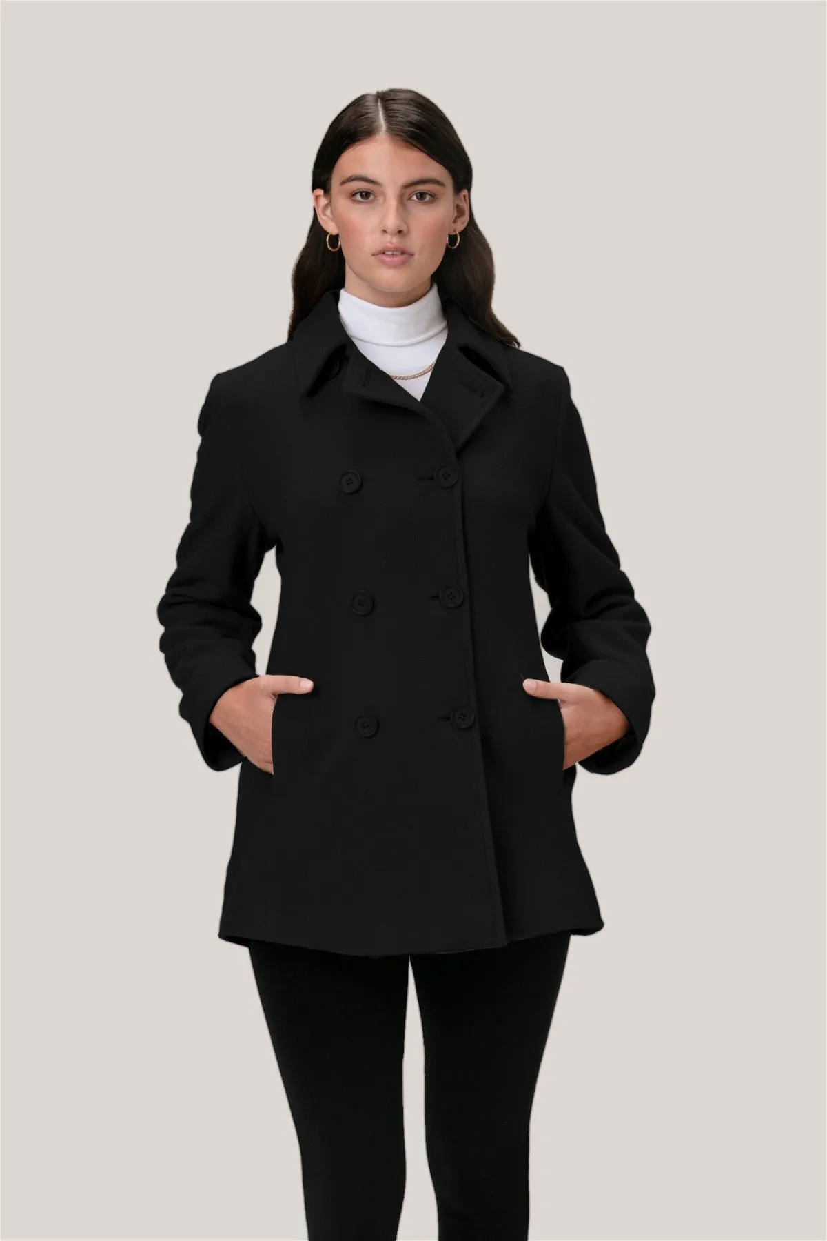 MOLLY Wool & Cashmere Pea Coat 2141