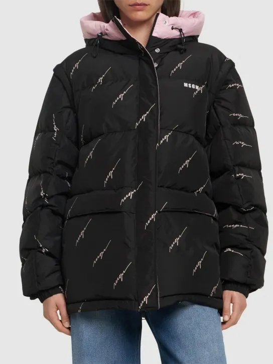 MSGM   Printed down jacket 