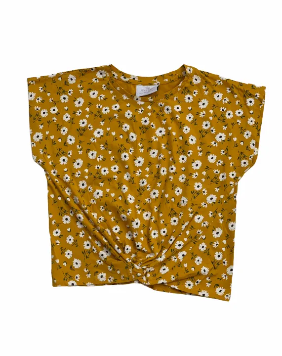 Mustard with Small Flowers Shirt